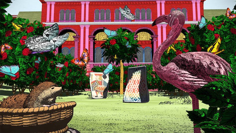   Still from 'Curious Alice'. Credit: V&A Museum,    https://www.vam.ac.uk/articles/curious-alice-the-vr-experience   