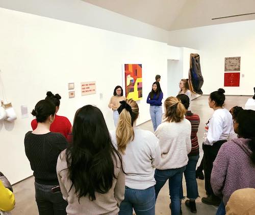  Wellesley interns at the Davis Museum 