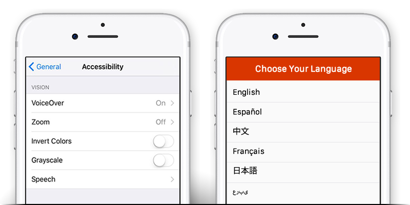 Cuseum accessibility features on mobile devices