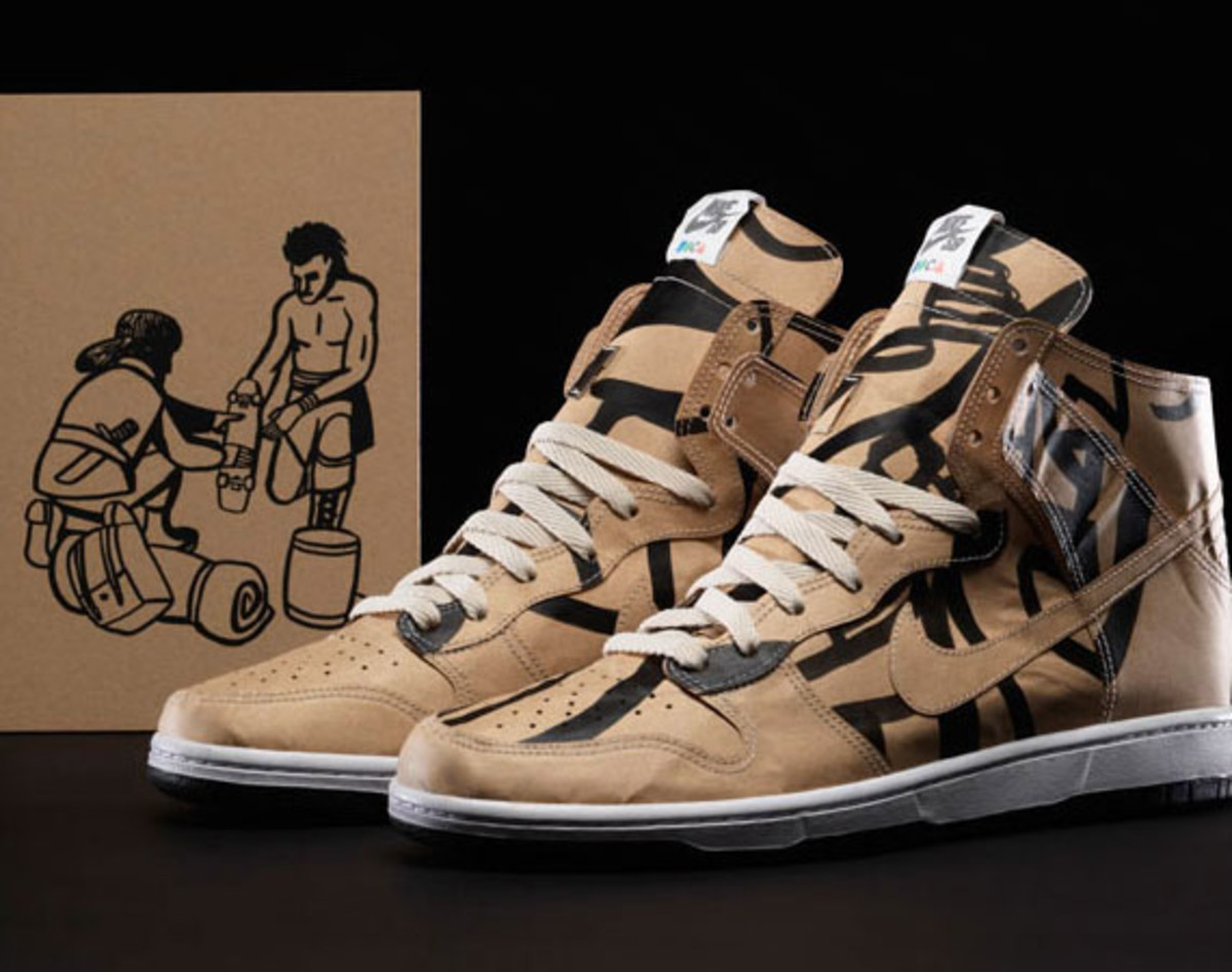   Nike SB x Geoff McFetridge Paper Dunk High. Image Courtesy of Freshnessmag.com.  